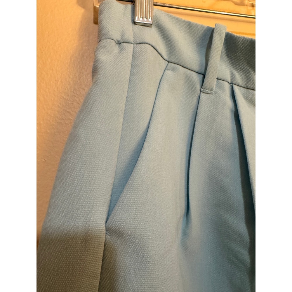 Abercrombie & Fitch Light Blue Pleated Wide Leg High Rise Trousers Pants 6S 28